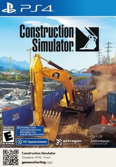 Construction Simulator PlayStation 4, NTSC box front