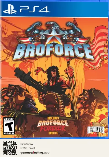 Broforce PlayStation 4, NTSC box front