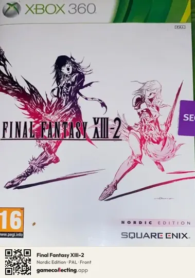 Final Fantasy XIII-2 Xbox 360, PAL box front
