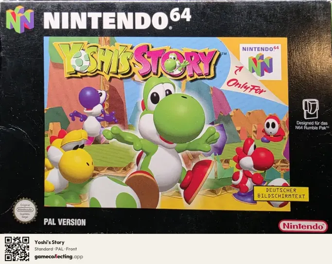 Yoshi's Story Nintendo 64, PAL box front