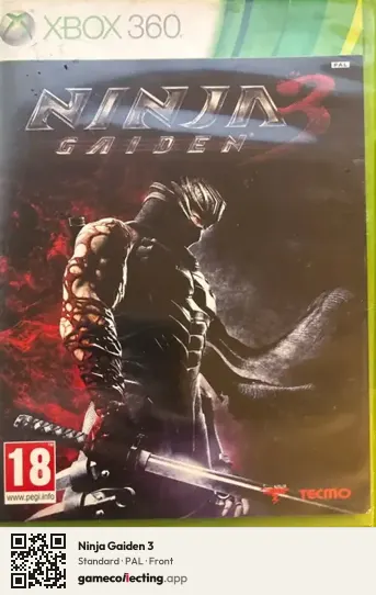 Ninja Gaiden 3 Xbox 360, PAL box front