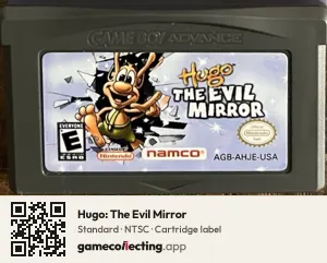 Hugo: The Evil Mirror Game Boy Advance, NTSC cartridge label