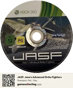 JASF: Jane's Advanced Strike Fighters Xbox 360, PAL disc