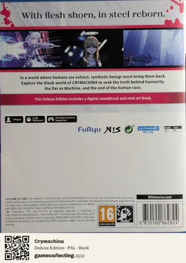 Crymachina PlayStation 5, PAL box back
