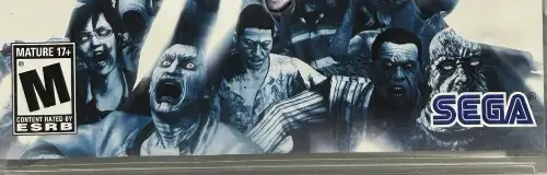 Yakuza: Dead Souls, the ESRB box on its front