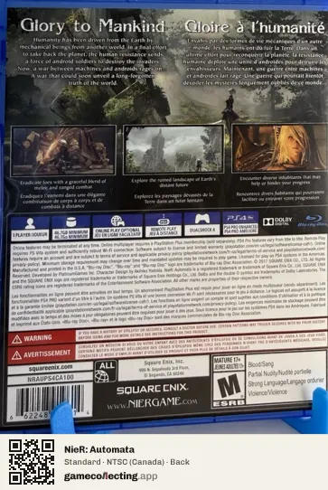 NieR: Automata PlayStation 4, Canada box back