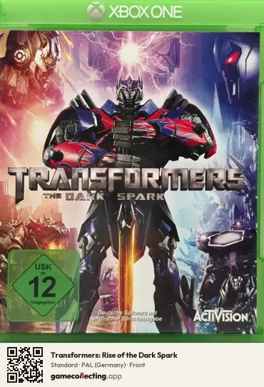 Transformers: Rise of the Dark Spark Xbox One, Germany box front