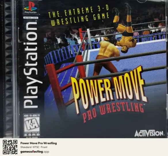Power Move Pro Wrestling PlayStation, NTSC box front