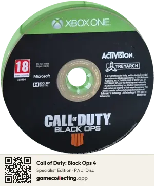 Call of Duty: Black Ops 4 Xbox One, PAL disc