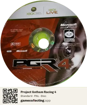 Project Gotham Racing 4 Xbox 360, PAL disc