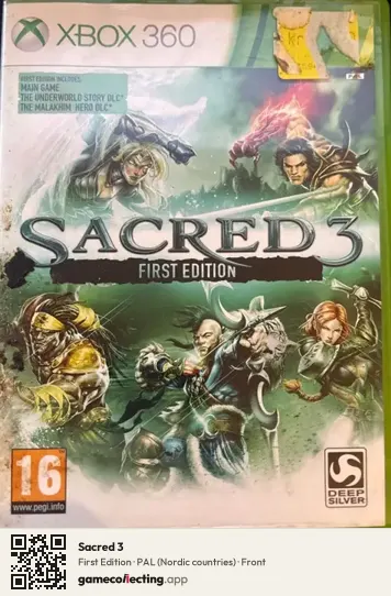 Sacred 3 Xbox 360, Nordic countries box front
