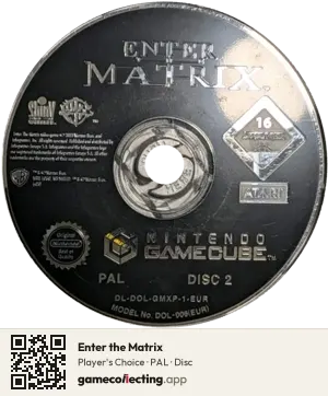 Enter the Matrix Nintendo GameCube, PAL disc
