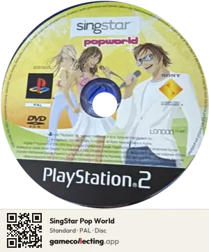 SingStar Pop World PlayStation 2, PAL disc