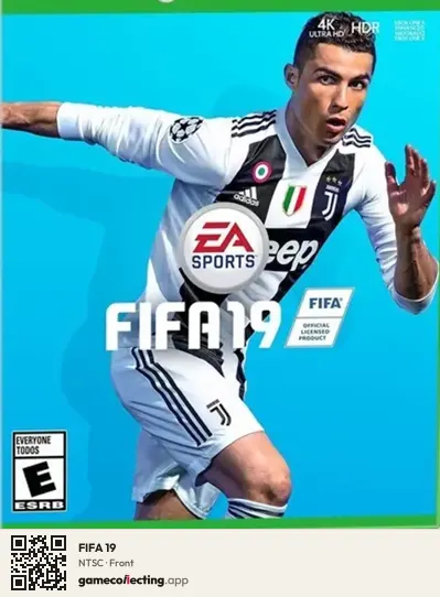 FIFA 19 Xbox One, NTSC box front