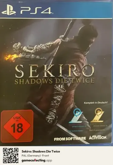 Sekiro: Shadows Die Twice PlayStation 4, Germany box front