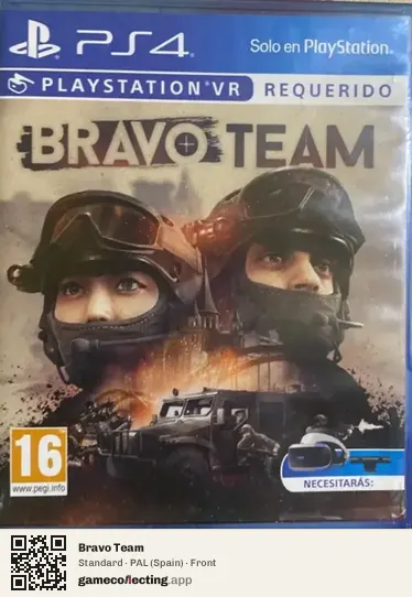 Bravo Team PlayStation 4, Spain box front