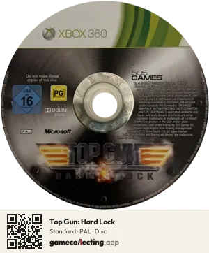 Top Gun: Hard Lock Xbox 360, PAL disc