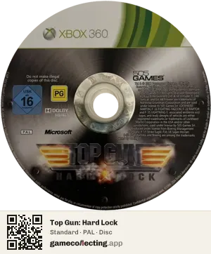Top Gun: Hard Lock Xbox 360, PAL disc