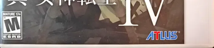 Shin Megami Tensei IV, the ESRB box on its front