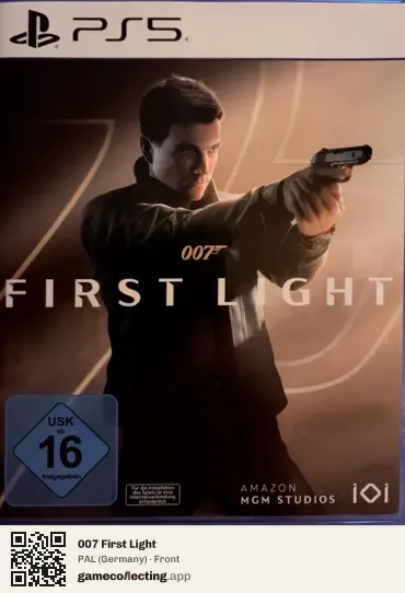 007 First Light PlayStation 5, Germany box front