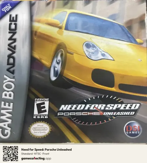 Need for Speed: Porsche Unleashed Game Boy Advance, NTSC box front