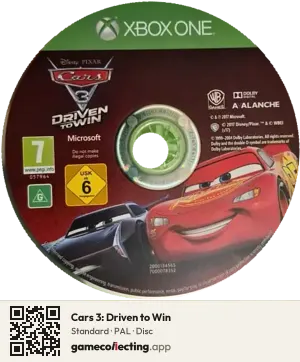 Cars 3: Driven to Win Xbox One, PAL disc