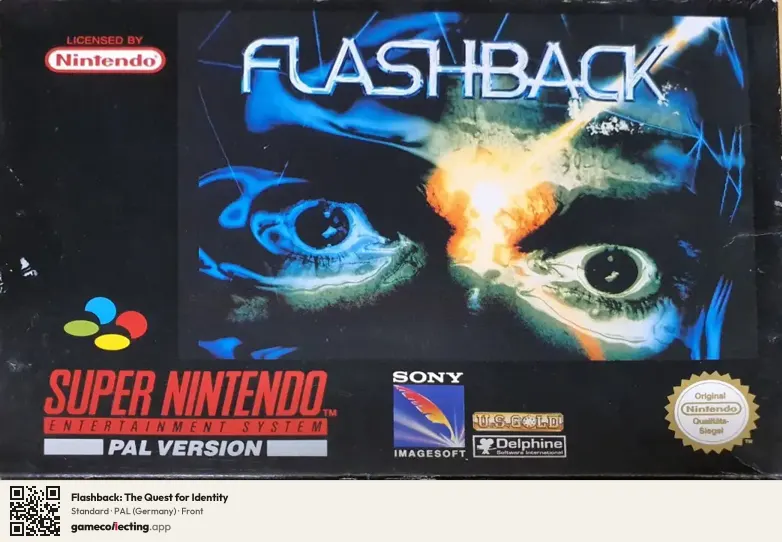 Flashback: The Quest for Identity Super Nintendo Entertainment System, Germany box front