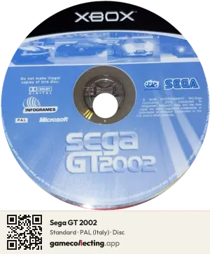 Sega GT 2002 Xbox, PAL disc