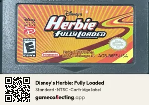 Disney's Herbie: Fully Loaded Game Boy Advance, NTSC cartridge label