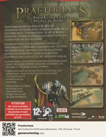 Praetorians Computer, France box front