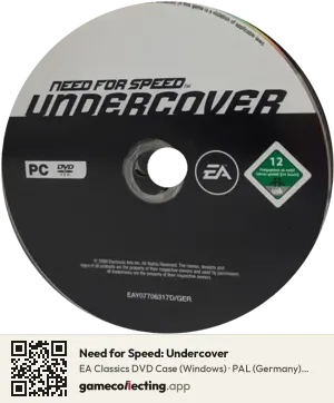 Need for Speed: Undercover Computer, PAL disc