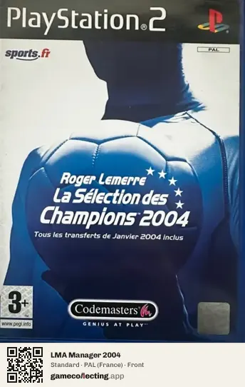 LMA Manager 2004 PlayStation 2, France box front