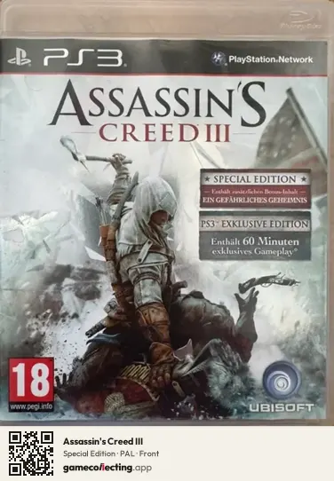 Assassin's Creed III PlayStation 3, PAL box front