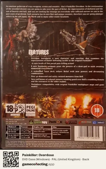 Painkiller: Overdose Computer, United Kingdom box back