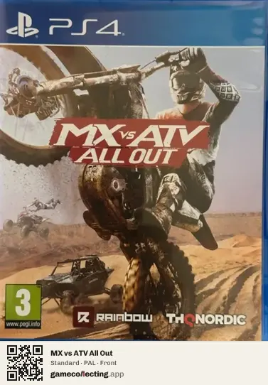 MX vs ATV All Out PlayStation 4, PAL box front