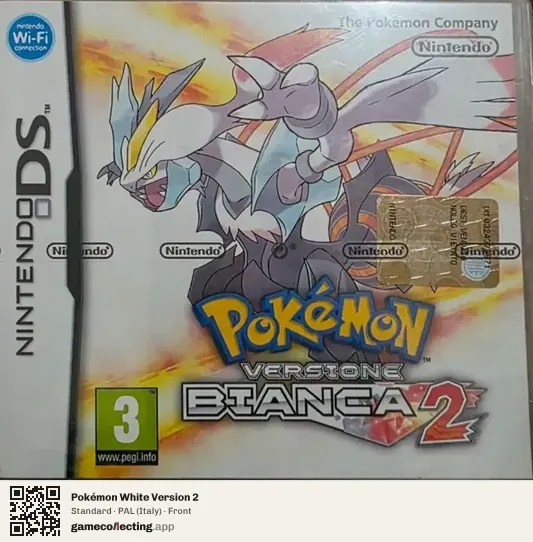 Pokémon White Version 2 Nintendo DS, Italy box front