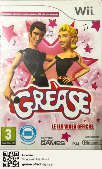 Grease Nintendo Wii, PAL box front