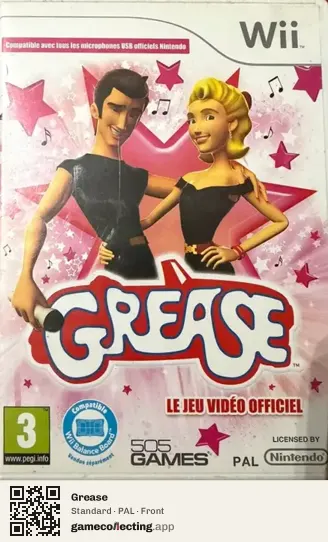 Grease Nintendo Wii, PAL box front