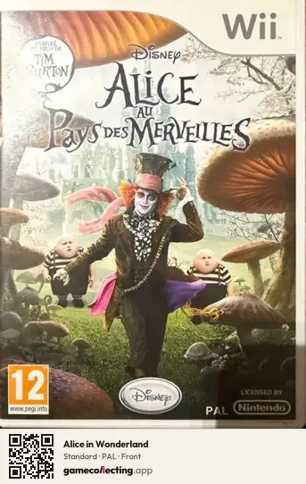 Alice in Wonderland Nintendo Wii, PAL box front