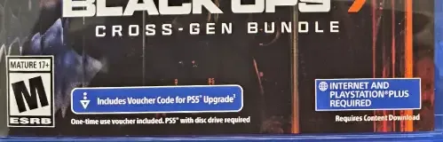 Call of Duty: Black Ops 7, the ESRB box on its front
