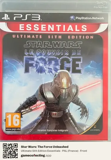 Star Wars: The Force Unleashed PlayStation 3, France box front