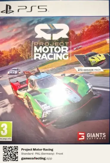 Project Motor Racing PlayStation 5, Germany box front