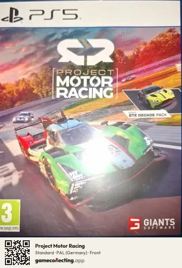 Project Motor Racing PlayStation 5, Germany box front