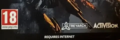 Call of Duty: Black Ops 4, the PEGI square on its front