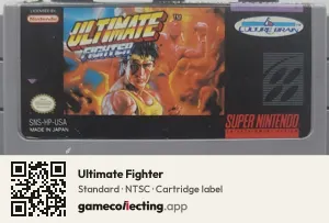 Ultimate Fighter Super Nintendo Entertainment System, NTSC cartridge label
