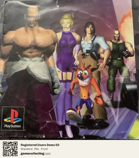 Registered Users Demo 03 PlayStation, PAL box front