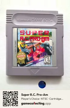 Super R.C. Pro-Am Game Boy, NTSC cartridge label
