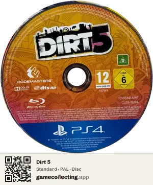 Dirt 5 PlayStation 4, PAL disc