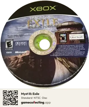 Myst III: Exile Xbox, NTSC disc