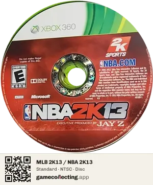 MLB 2K13 / NBA 2K13 Xbox 360, NTSC disc